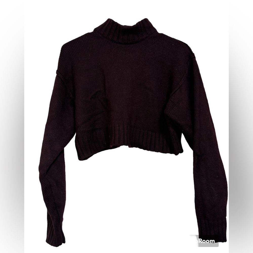 Aritzia Wilfred Free Cropped Turtleneck Sweater